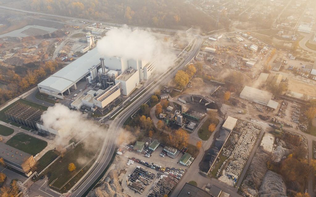 White Smoke Coming Out from A Building