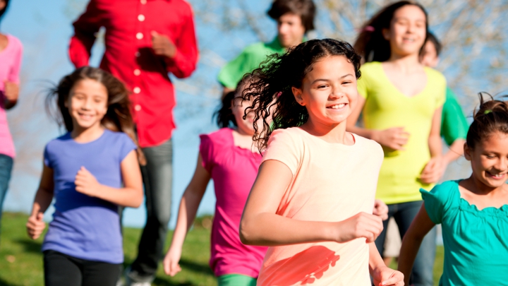 children running